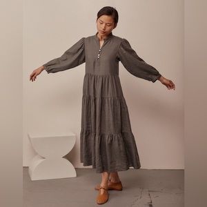 SUGAR CANDY MOUNTAIN Valentina Dress in Slate Linen